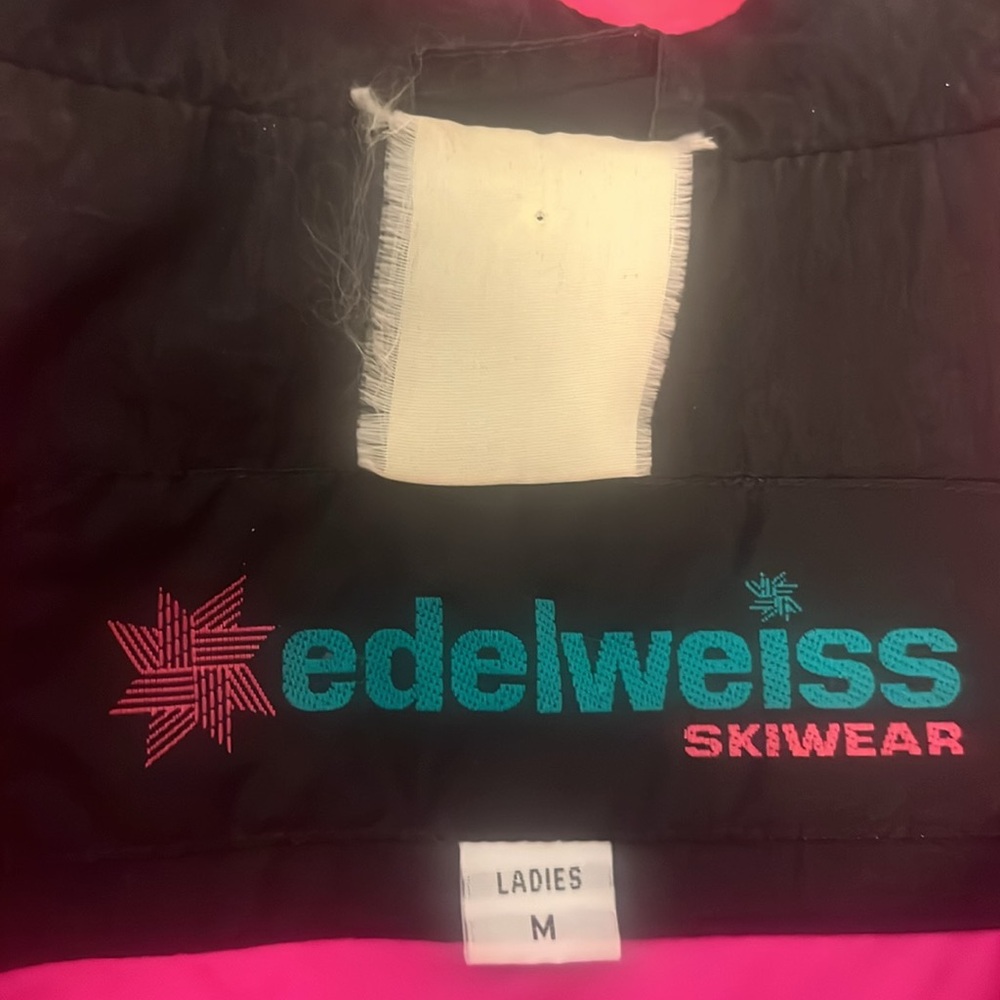 Edelweiss Pink, Purple, Teal Windbreaker M - Picture 6 of 7
